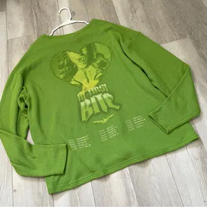Boys Lie Sweatshirt love bites v2 thermal oversized womens Green (one size) thumbnail 8