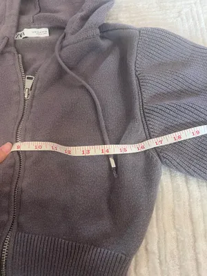 Zara HOODED KNIT CARDIGAN thumbnail 5
