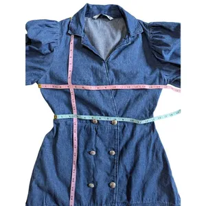 Zara double breasted denim dress Small thumbnail 6