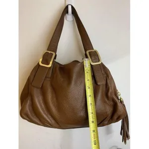 cole haan brown leather shoulder bag thumbnail 2