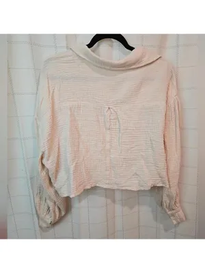 Altard State Crepe Cropped Button Down thumbnail 6