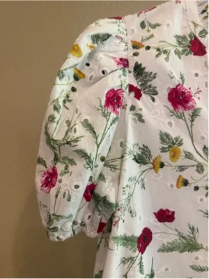 Entro Floral Print Maxi Dress in White Size S thumbnail 4