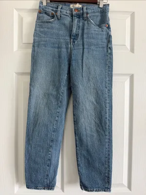 Madewell Classic Straight Jeans Peralta Wash High Rise Size 24 AA596 thumbnail 2