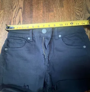 American eagle black high rise shortie denim shorts thumbnail 5