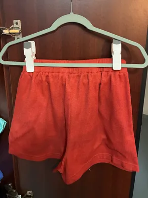 Casual Orange Waffle-Knit Shorts Vettres Brand Size Small thumbnail 2