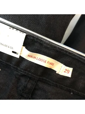 Levi's Womens Jeans High Loose Flare Wide Leg High Rise Black 29 thumbnail 4