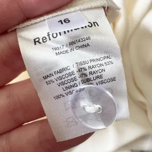 Reformation Hollyhock Dress in Ivory thumbnail 7