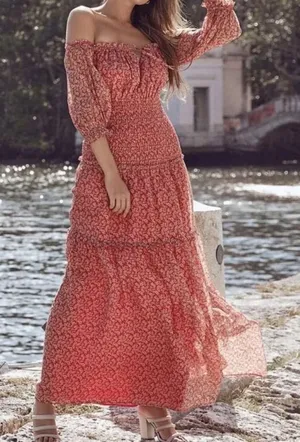 The Jetset‎ Diaries Women's Dress Floral Love Is In The Air Maxi Size S thumbnail 1