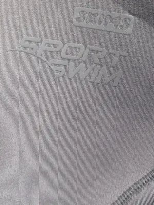 Skims Sport Swim Top Mock Neck Zip Front Chrome New 3X thumbnail 6