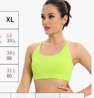 RUNNING GIRL Women's Strappy Sports Bra Sexy Cross Back Bra size xsmall thumbnail 4