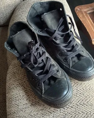Converse Classic Black High-Top Canvas Sneakers - Women's thumbnail 1