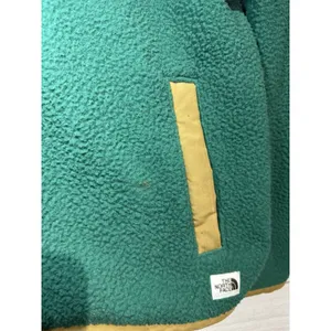 The North Face Full zip Hooded Color Block Sherpa Jacket SZ M Women Brown Tab thumbnail 6