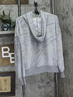 NWT Universal Thread Leisure Studio Velour Hoodie Sweatshirt 92090310 Gray XL thumbnail 7