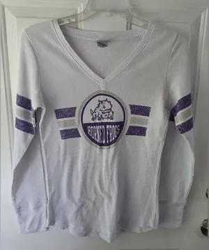 Texas Christian University Horned Frogs Women's Thermal Long Sleeve Shirt Sz XL thumbnail 1