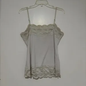 Cato Cami Tank Top with Lace Trim Boho Feminine M Y2K Going Out Spaghetti Strap thumbnail 6