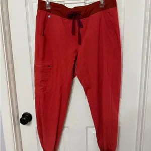 FIGS Clay red‎ Zamora large petite Jogger Scrub Pants thumbnail 2