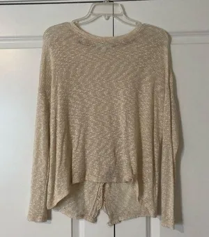 Buckle Light Tan Open Back Sweater thumbnail 1