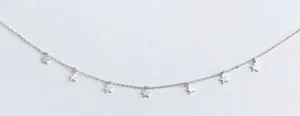 Silver Star Choker Necklace thumbnail 1