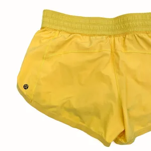 Lululemon Bright Yellow Athletic Running Shorts Pump It Up Lined Summer Size 2 thumbnail 3