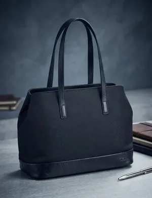 Tumi Black Ballistic Nylon Leather‎ Trim Tote Bag Work Travel Shoulder Bag thumbnail 1