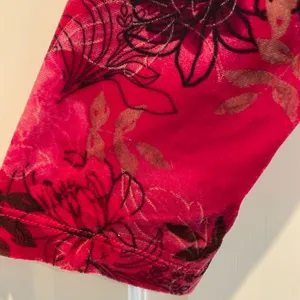 White‎ Stag Floral Print Long Sleeve Velvety Pullover Blouse Red Size Xl thumbnail 3
