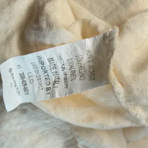 Purr Lino Cream Linen Tie Front Crop Shirt Lagenlook Quiet Luxury Utility Wear thumbnail 7