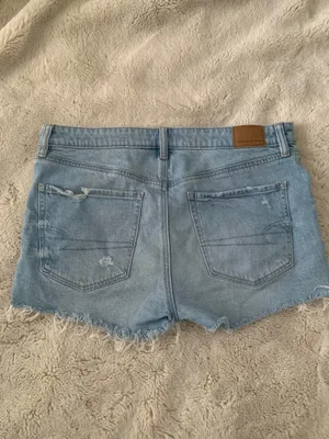 American Eagle Ripped Jean Shorts Sz 8 thumbnail 3