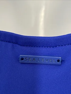 Sea Level Royal Blue Scalloped Square Neck Bralette One Piece Swimsuit thumbnail 4