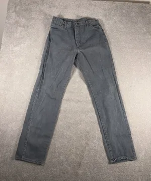 VTG Women's 90s Denim Wrangler Jeans WPL6428 15x32 (30x32) Cowgirl Cut Gray Wash thumbnail 1