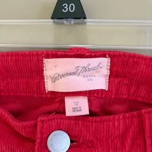 Universal Thread Womens Red‎ Corduroy Mini Skirt Size 12 Cotton 5-Pocket Classic thumbnail 7