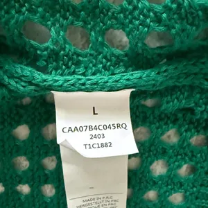Cupshe Emerald Green Open Knit Crochet Mermaidcore Beach Mini CoverUp Dress Sz L thumbnail 8