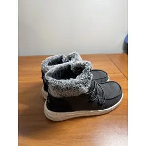 Hey Dude Eloise Fur Trim Insulated Lined Black Women's Boots Bootie US 7/38 thumbnail 3