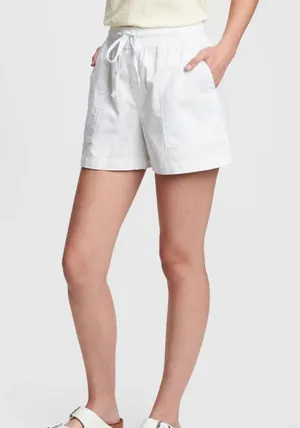 Gap White Linen Shorts thumbnail 1
