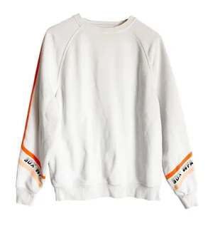 White Fox SDX WFA White Logo Striped Crewneck Long Sleeve Sweatshirt Size Small thumbnail 1