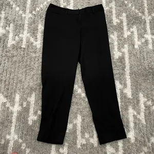 White House Black Market Legacy Tapered Ankle Cuffed Hem Pants Black 4 thumbnail 1