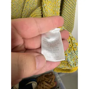 GiGio Cardigan Women L Yellow Excellent Open Front Balloon Sleeve Marled Knit thumbnail 3