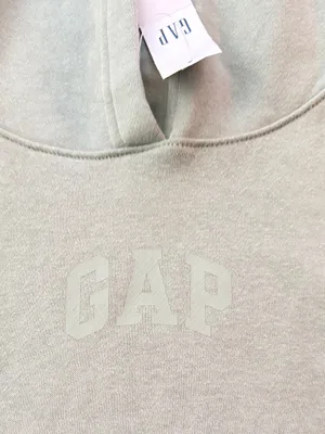 Gap Mini Logo Hoodie Relaxed Cropped hoodie desert sage green XS thumbnail 2