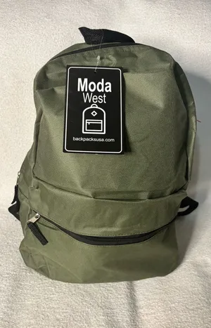 Moda West Military Green School & Travel Back Pack NWT thumbnail 1