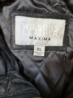 Wilsons Leather Maxima Leather Moto Jacket Textured Crinkle Vintage M/L thumbnail 10