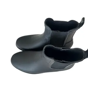 J.‎ Crew Factory Black Chelsea Rain Boots Ankle Length Waterproof Matte Finish thumbnail 6