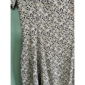 Bohme Skater Dress Women's Small Fit Flare Blue Taupe Floral BOHO Cottagecore thumbnail 3