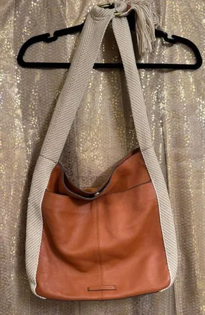 Lucky Brand Adyn Brown Suede Leather Boho Hobo Slouchy Bag Purse thumbnail 1