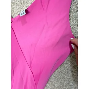 Imperfect pink slip dress vneck midi dress sleeveless slits medium wedding guest thumbnail 4