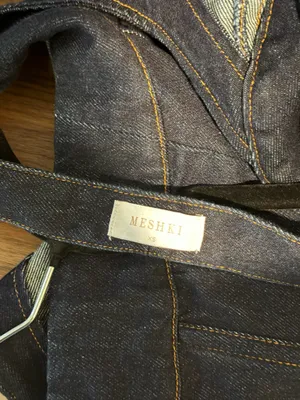 Meshki denim corset halter top thumbnail 4