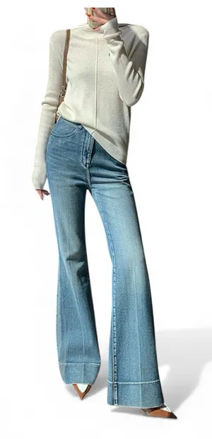 COMMENSE Washed Slim Draped Denim Pants
COLOR thumbnail 1