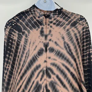 Y2K Vocal Tie Dye Stud Poncho Womens Top Sz Festival Goth Glam Boho Fairy Grunge thumbnail 9