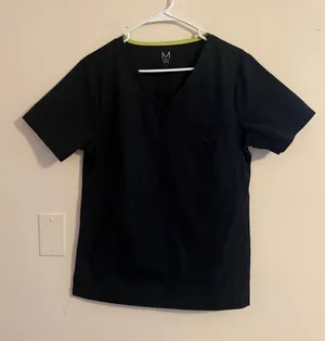 Medelita v neck black scrub top thumbnail 1