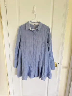 Free People All For You Striped Shirt Dress thumbnail 4