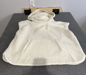 HAVEN Well Within Talbots Size XL IVORY SHERPA HOODED VEST Sleeveless Winter thumbnail 1
