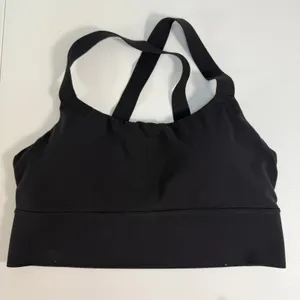 Athleta M Medium Sports Bra Seamless Low Impact Padded‎ Black Cross Back Women's thumbnail 3